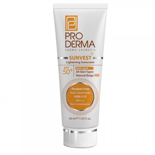ضد آفتاب بژ طبیعی ضد لک و روشن کننده +SPF50 پرودرما